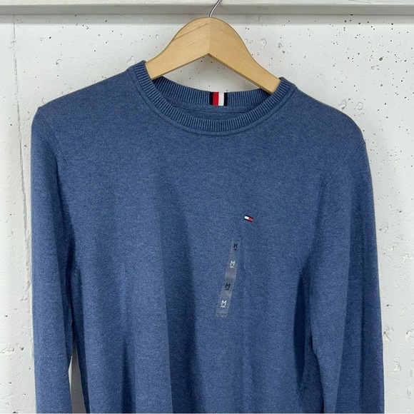 Tommy Hilfiger Men’s Size Medium Blue Crew Neck Sweater New - Picture 3 of 13